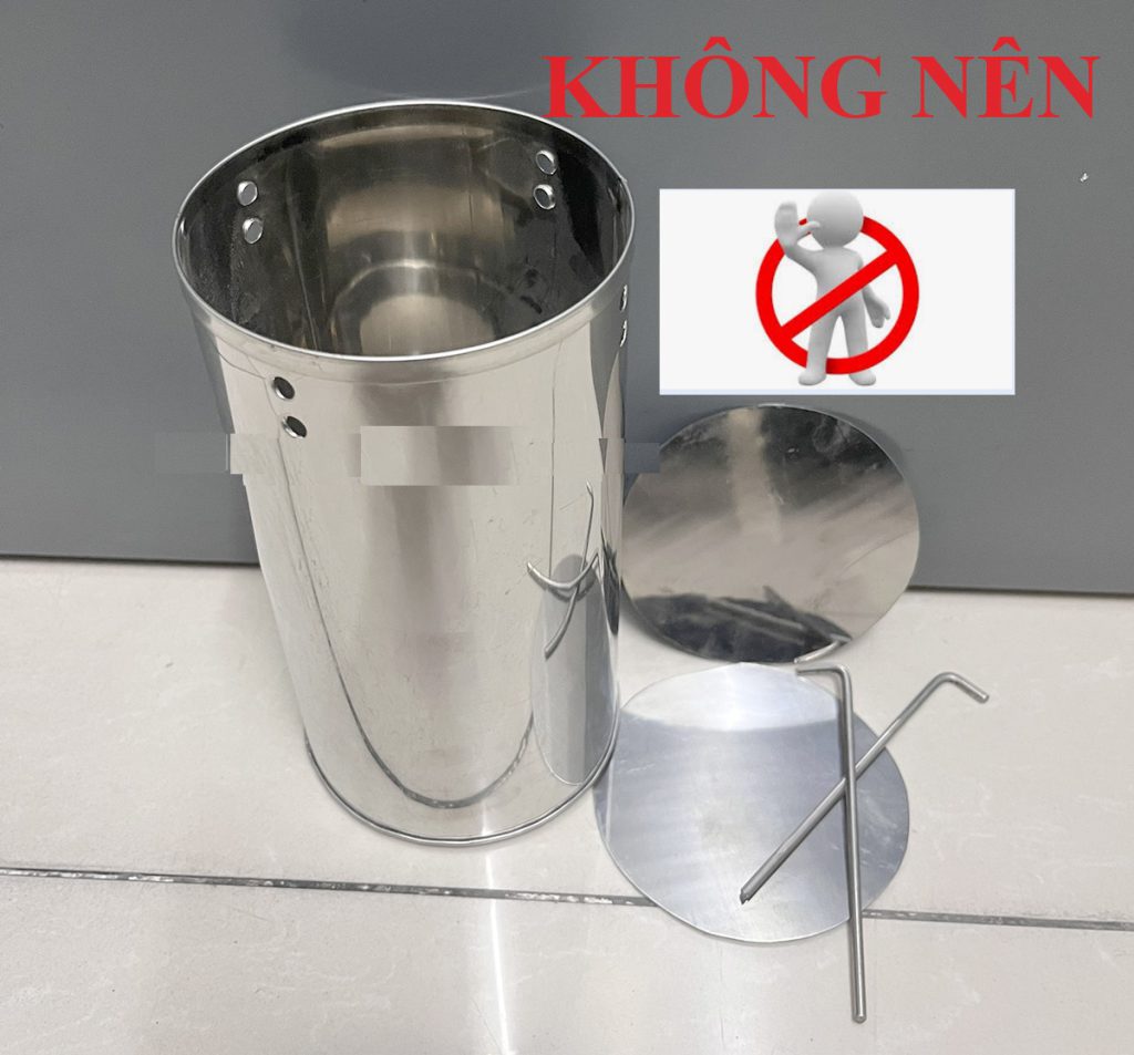 Cóng làm giò lụa hai nắp inox