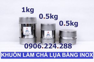 Khuôn Chả Lụa 1 Ký Và Nửa Ký Inox Chuyên Dùng Hấp Chả Lụa