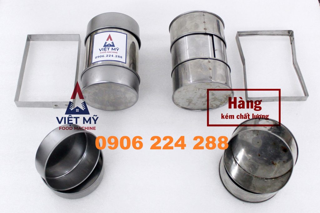 Khuôn Giò Chả Inox 1Kg Và 0.5Kg Cao Cấp Hai Nắp Mở Tiện Lợi
