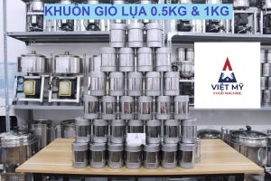 Khuôn Làm Giò Chả 1Kg Và 0.5Kg Inox Cao Cấp Mở Nắp Tiện Lợi