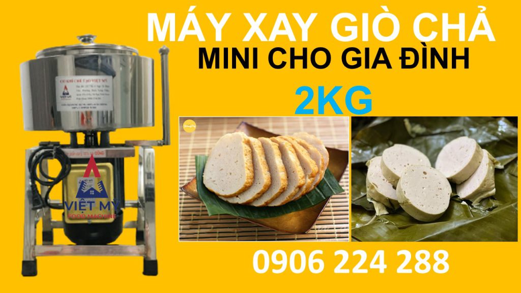 Máy Xay Giò Chả Đa Năng 2Kg Cho Gia Đình Nhỏ Gọn Tiện Lợi
