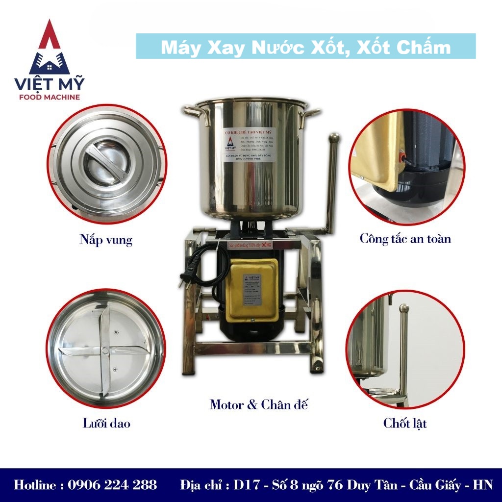 Máy Xay Xốt Chấm 13.5L 1100W Đa Năng Cho Cơ Sở Kinh Doanh